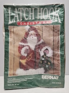 BERNAT Latch Hook Kit Vintage 1992 Olde St. Nick 95-4989-00 Still Sealed - Picture 1 of 2