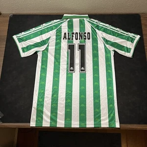 Real Betis Alfonso Perez Jersey Vintage Kappa Alfonso Kit 1990s Soccer Football - Picture 1 of 14