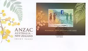 .AUSTRALIA - 2015 ANZAC edición conjunta con Nueva Zelanda - mini hoja australiana en FDC - Imagen 1 de 1