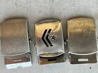 3 Military Dress Belt Buckles - Unknown Year 
