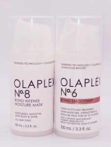 Olaplex NO.6 Bond Smoother and NO.8 Bond Intense Moisture Mask 3.3 oz Set - Picture 1 of 4