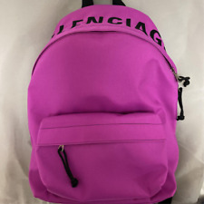 BALENCIAGA Logo Wheel Nylon Backpack Pink Preowned Authentic From Japan