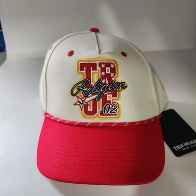 Шляпа с вышивкой True Religion 02 зимняя белая/красная георгин размер OS мужская - Изображение 1 из 4