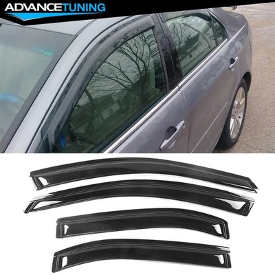 For 06-12 Ford Fusion Lincoln MKZ Acrylic Window Vent Visor Rain Guard Deflector - Image 1 of 4