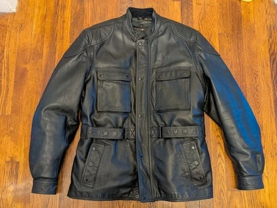 Vintage Hein Gericke Dakar Motorcycle Leather Jacket Pit Zips Thermal Liner - 48 - Image 1 of 4