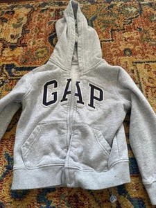 Gap Hoodie Boy's Kids Size Medium Gray Heather Full Zip Hoodie Long Sleeve EMB - Picture 1 of 2