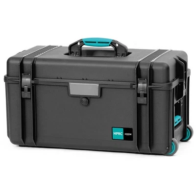HPRC 4300WSFD Estuche Rígido de Resina con Ruedas con Kit Divisor, Negro con Mango Azul Foto 1 de 4