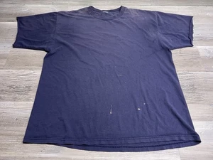 Vintage Sun Faded Black Blank T-Shirt Men's Size 90s XL Short Sleeve Goth Grunge - Picture 1 of 9