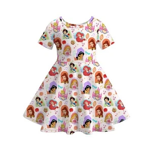 WHITE DISNEY INSPIRED PRINCESS PORTRAIT DRESS! Milk Silk Material! NEW! - Picture 1 of 1