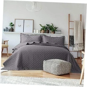  Quilt Sets Queen - Lightweight Queen Quilt Beding Set, Summer Full/Queen Grey - Picture 1 of 7