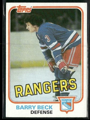 1981-82 Topps Barry Beck #3 New York Rangers - Image 1 of 2