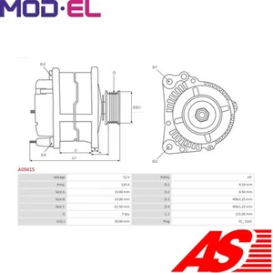 ALTERNATOR A0941S - Picture 1 of 8