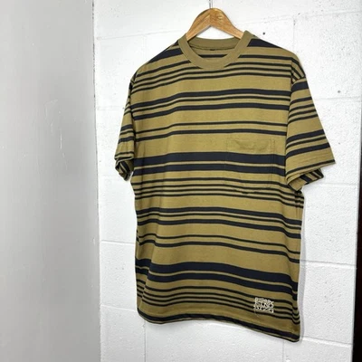 Vintage 1980s Stussy Striped Surf Skate Pocket T-Shirt XL Made In USA Rare 80s - Image 1 of 4