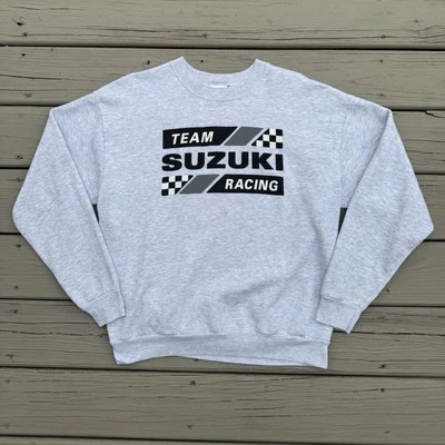 Sudadera De Colección Suzuki Team Racing Cuello Redondo Talla Grande Gris EE. UU. Carreras Estilo Años 90 Foto 1 de 4