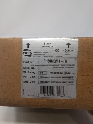 🔥TRANSFORMADOR HP PH75MQMJ 75VA 50/60Hz 480V, Usado, Envío Gratis🇺🇸 Foto 1 de 4