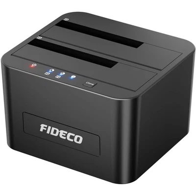 Festplatten Dockingstation SATA HDD SSD Dualschacht Offline Klon USB 3.0 2,5 ... - Bild 1 von 2