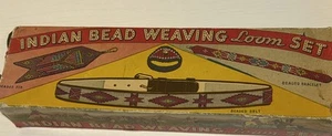 Antique Vintage 1938 Indian Bead Weaving Loom ONLY In Original Box - Picture 1 of 9