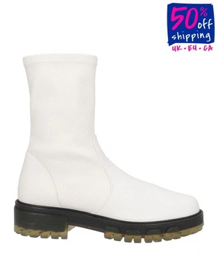 PVP €182 SIN PRECIO DE RESERVA RAPISARDI Botines US11 UK8 EU41 Blanco Granulado Hecho en Italia Foto 1 de 4