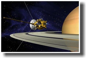 Cassini Huygens Orbitando Saturno - NUEVO PÓSTER ASTRONOMÍA CIENCIA ESPACIAL DE LA NASA - Imagen 1 de 1