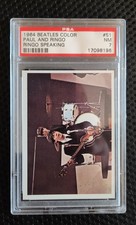 1964 Topps Beatles Color #51 PSA 7 NM Paul & Ringo Speaking Graded Trading Card