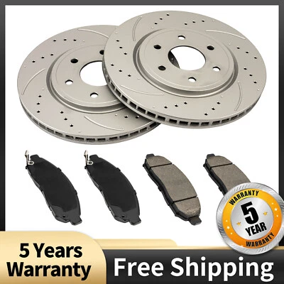 Front Drilled Disc Rotors Brake Pads For Nissan Pathfinder 2005-2012 31412 D1094 - Изображение 1 из 4