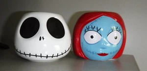 Disney Halloween Coffee Mug Set The Nightmare Before Christmas Jack & Sally Set - Picture 1 of 1