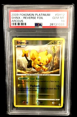 2009 Pokemon TCG Platinum Arceus Shinx Reverse Holo Secret Rare PSA 10 GM #SH12 - Image 1 of 2