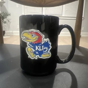 3D Kansas University Jayhawks KU blau 15 Oz. Kaffeebecher super gebrauchter Zustand!! - Bild 1 von 6