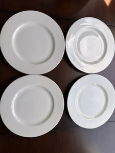 4 Crate & Barrel Platinum Line 8.25" Salad Plates Made in Germany Porcelain EUC - Picture 1 of 5