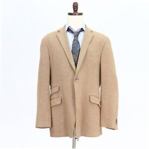 Joseph Abboud 46L Brown Sport Coat Blazer Jacket HT 2B Cashmere