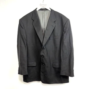 Givenchy Monsieur Modello Suit Jacket 100% Worsted Wool Gray Grey 3 Button 52R - Picture 1 of 6