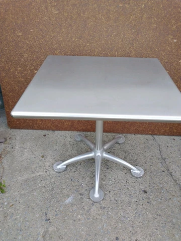 stainless steel and aluminum mid century dining table Cover