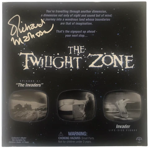 Sideshow Twilight Zone Invaders 1:1 Figure NEW 2003 Signed by Richard Matheson Cover