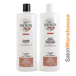 Nioxin System 3 Cleanser + Conditioner Litre Duo Australian Stock - Picture 1 of 6