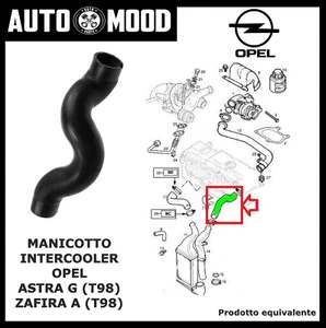 TUBO TURBO MANICOTTO INTERCOOLER PER OPEL ASTRA G ZAFIRA A 2.2 DTI 5860761 - Foto 1 di 1