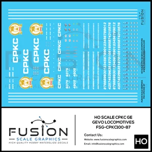 HO Scale CPKC ES44AC Locomotives Decal Set - Picture 1 of 1