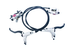 Zoom HB875 Mountain E-Bike Cycle Hydraulic Disc Rotor Brake Set Silver color - Picture 1 of 6