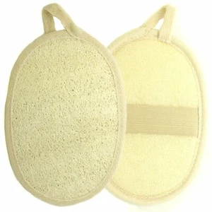 2-Pack Exfoliating Loofah Sponge Scrubber Pads 100% Natural Loofah - Picture 1 of 9