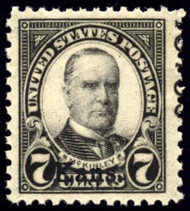 US 676 7c 1929 William McKinley Nebr. PSE 85J NH plate # capture in right margin - Picture 1 of 3