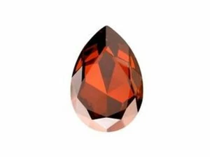 Birnenförmiger ausgefallener Stein 4320 Swarovski® rotes Magma (rdmg) 13x18mm foliert Rückseite 407 - Bild 1 von 2