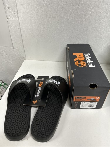Timberland PRO Mens Anti Fatigue Technology Black Slides Size 15 #h4