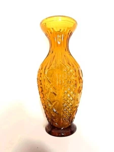Amber vase Art Deco 60s/70s funky unique collectors Vintage glass - Picture 1 of 5