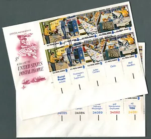 US Postal People 1973 Ersttagsbrief - 20 Briefmarken - 2 Briefe - Bild 1 von 3