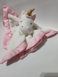 Manta de seguridad para animales de peluche de peluche unicornio amoroso de Carter rosa y blanca - Imagen 1 de 7