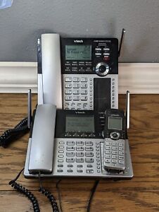V-TECH CM18245 And CM18445 Phone System With One Handset And Power Cords READ