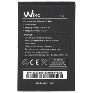 WIKO BATTERIA ORIGINAL 3702 2000mAh LITIO RICAMBIO PER LENNY 1 2 3 JERRY Y52 - Foto 1 di 4
