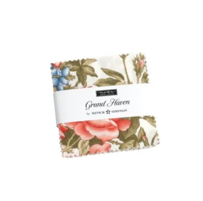 GRAND HAVEN 4 Mini Charm Packs Moda Cottage Chic fabric quilt patriotic 14980MC - Image 1 of 4