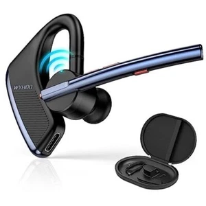 Bluetooth Earpiece V5.2 Wireless Handsfree Headset with CVC8.0 Noise - Picture 1 of 7