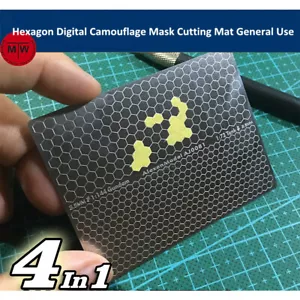 Hexagon Cellular Digital Camouflage Paint Mask Cutting Mat General Use Tools  - Picture 1 of 4