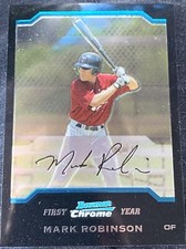 Mark Robinson 2004 Bowman Draft BDP99 Chrome Refractor Minnesota Twins Card